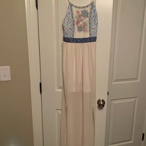 Off-white floral dress